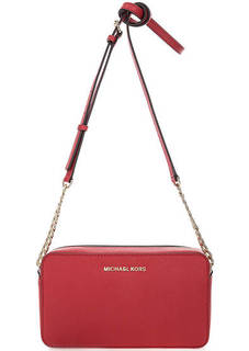 Маленькая красная сумка из натуральной кожи Michael Michael Kors