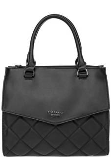 Стеганая черная сумка через плечо Fiorelli