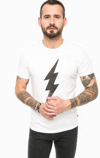 Хлопковая футболка с контрастным принтом Levis®