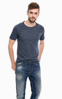 Однотонная хлопковая футболка Tom Tailor Denim