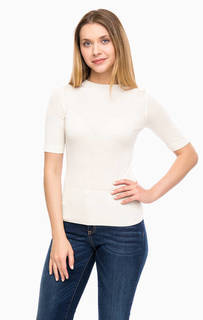 Джемпер молочного цвета с короткими рукавами United Colors of Benetton