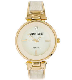 Часы круглой формы с металлическим браслетом Anne Klein