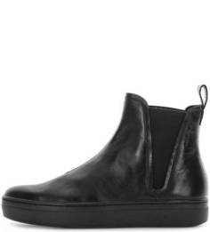 Черные полусапоги из натуральной кожи Vagabond