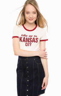 Хлопковая футболка с короткими рукавами и принтом Lee