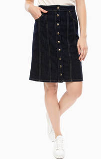 Синяя джинсовая юбка с двумя карманами Lee