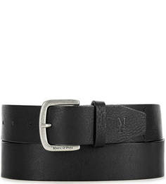 Черный кожаный ремень Marc Opolo