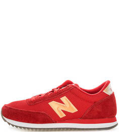 Текстильные кроссовки с замшевыми вставками New Balance