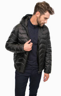 Пуховик на молнии с капюшоном EA7