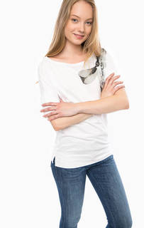 Хлопковая футболка с декоративной отделкой Gas