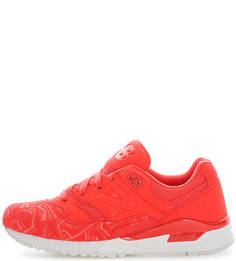 Коралловые кроссовки на шнуровке New Balance