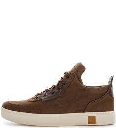 Коричневые кеды из нубука Timberland