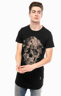 Черная футболка с принтом Religion