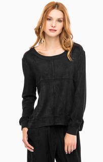 Черный свитшот с удлиненной спинкой Religion