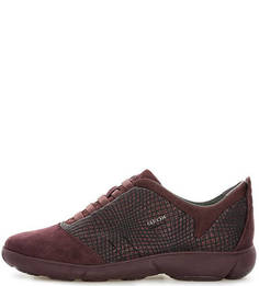 Бордовые кроссовки на резинках Geox