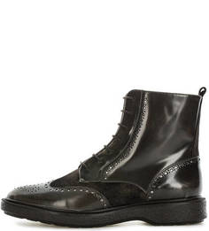 Коричневые ботинки с перфорацией Geox