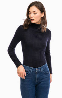 Синяя трикотажная водолазка Lee