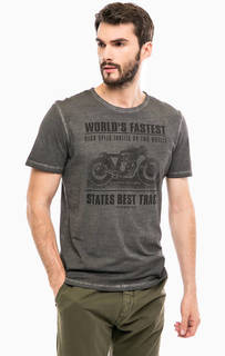 Хлопковая футболка с принтом Tom Tailor