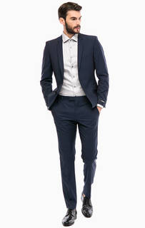 Синий шерстяной костюм Strellson