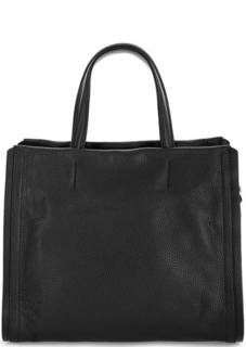 Черная кожаная сумка с короткими ручками Gianni Chiarini