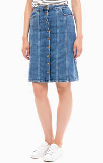 Джинсовая юбка с застежкой спереди Lee