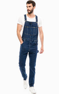Синий джинсовый комбинезон на болтах Lee
