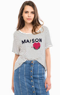 Футболка с короткими рукавами в полоску Scotch&Soda