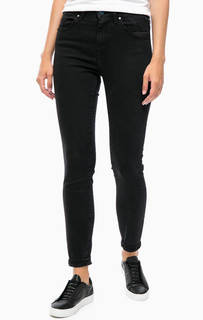 Черные джинсы скинни с высокой посадкой Mavi