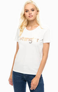 Хлопковая футболка с логотипом бренда Wrangler