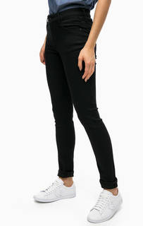 Черные зауженные джинсы с высокой посадкой Mustang