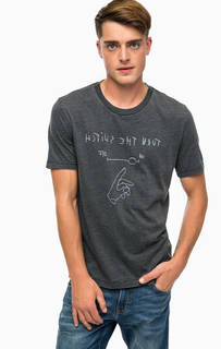 Серая футболка с принтом Mustang