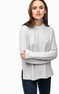 Серый хлопковый джемпер Hilfiger Denim