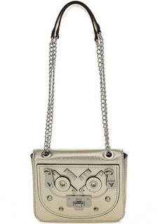 Золотистая сумка с металлическим декором Guess