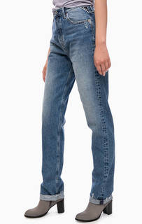 Джинсы бойфренды с необработанными краями Replay