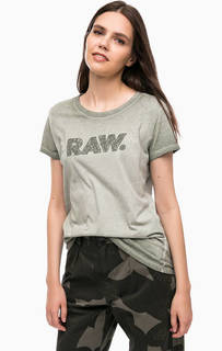 Хлопковая футболка с принтом G Star RAW