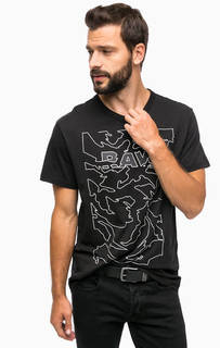 Черная футболка с принтом G Star RAW