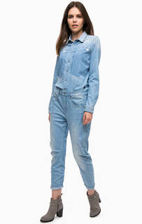 Джинсовый комбинезон с потертостями G Star RAW