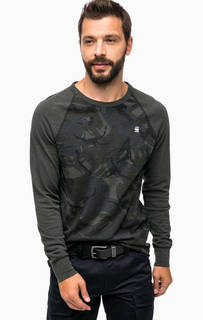 Футболка из хлопка с камуфляжным принтом G Star RAW