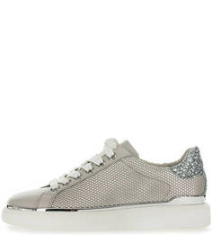 Серые текстильные кроссовки с отделкой глиттером Michael Michael Kors