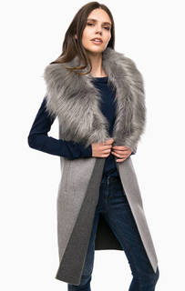 Серый жилет с высоким содержанием шерсти Liu Jo