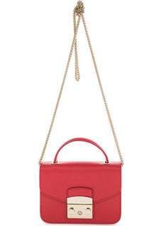 Маленькая кожаная сумка с откидным клапаном Furla