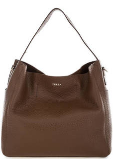 Коричневая сумка из мягкой кожи Furla