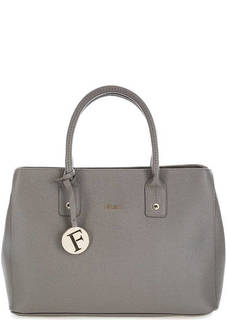 Серая сумка из сафьяновой кожи Furla