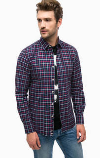 Хлопковая рубашка в клетку United Colors of Benetton