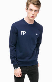 Синий хлопковый свитшот Fred Perry