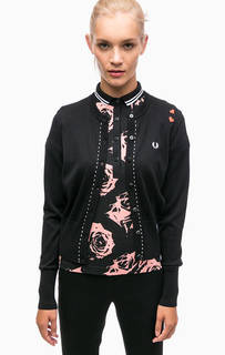 Черный кардиган на пуговицах Fred Perry