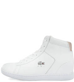 Кожаные кеды на скрытой танкетке Lacoste