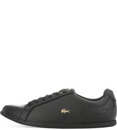 Черные кеды с логотипом бренда Lacoste