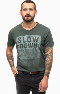 Хлопковая футболка с принтом Lerros