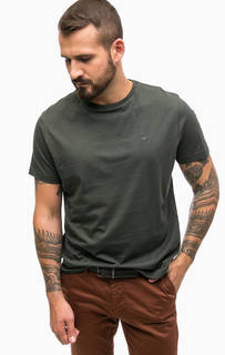 Хлопковая футболка цвета хаки Lerros