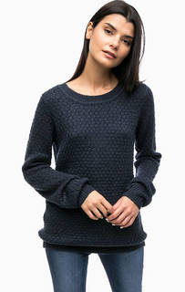 Синий трикотажный свитер Ichi